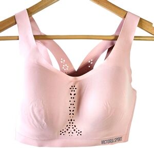 VICTORIA SPORTS Bra pink eyelet cute 32DD stretchy comfortable workout walk 063